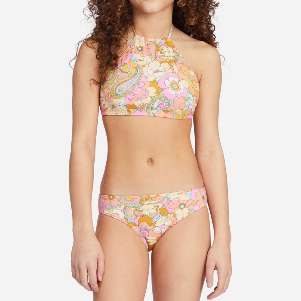 🪁BILLABONG GIRLS' HIGH NECK BIKINI SET SIZE 7